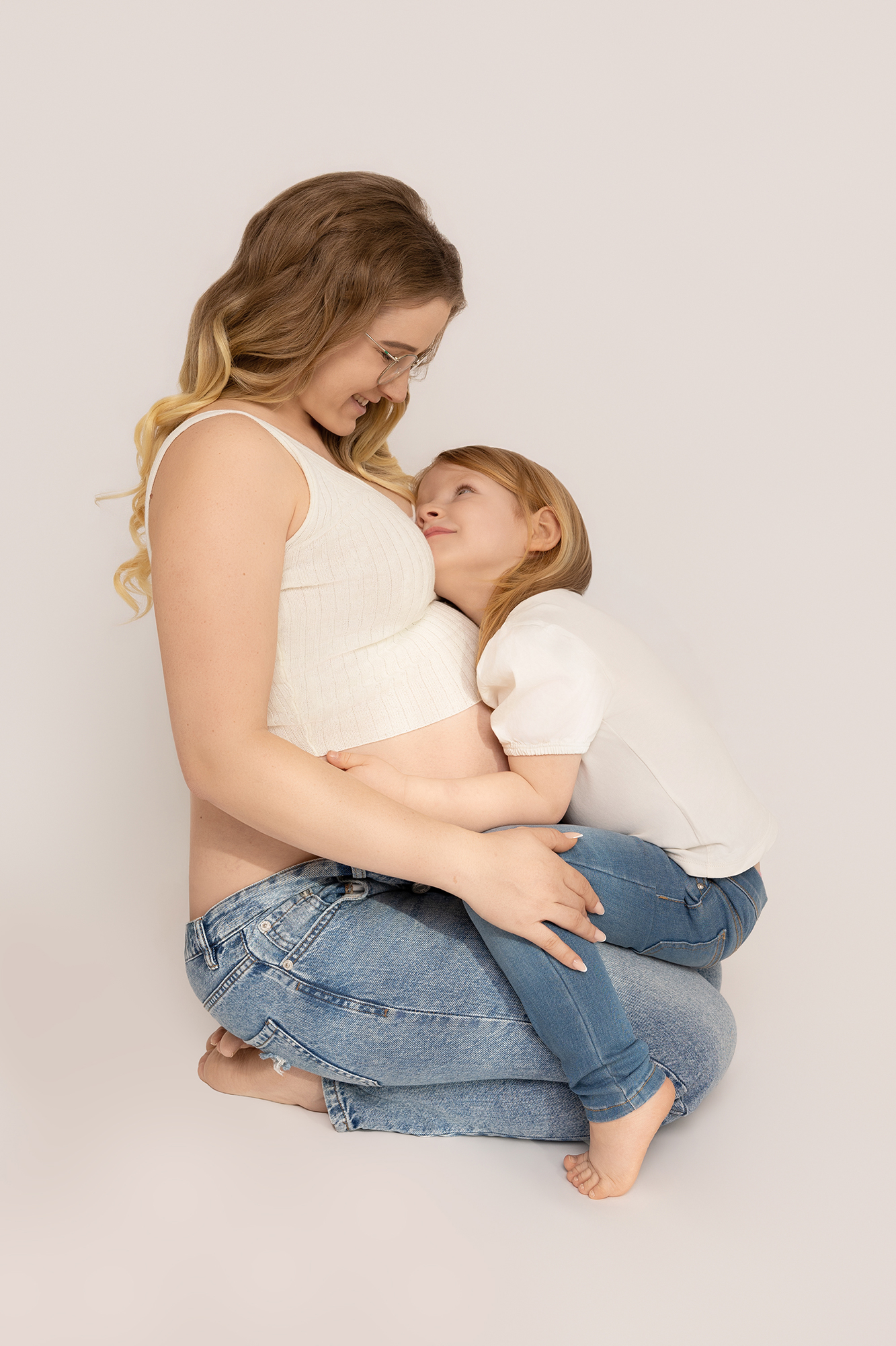 Babybauch Fotoshooting mit der Familie Dresden