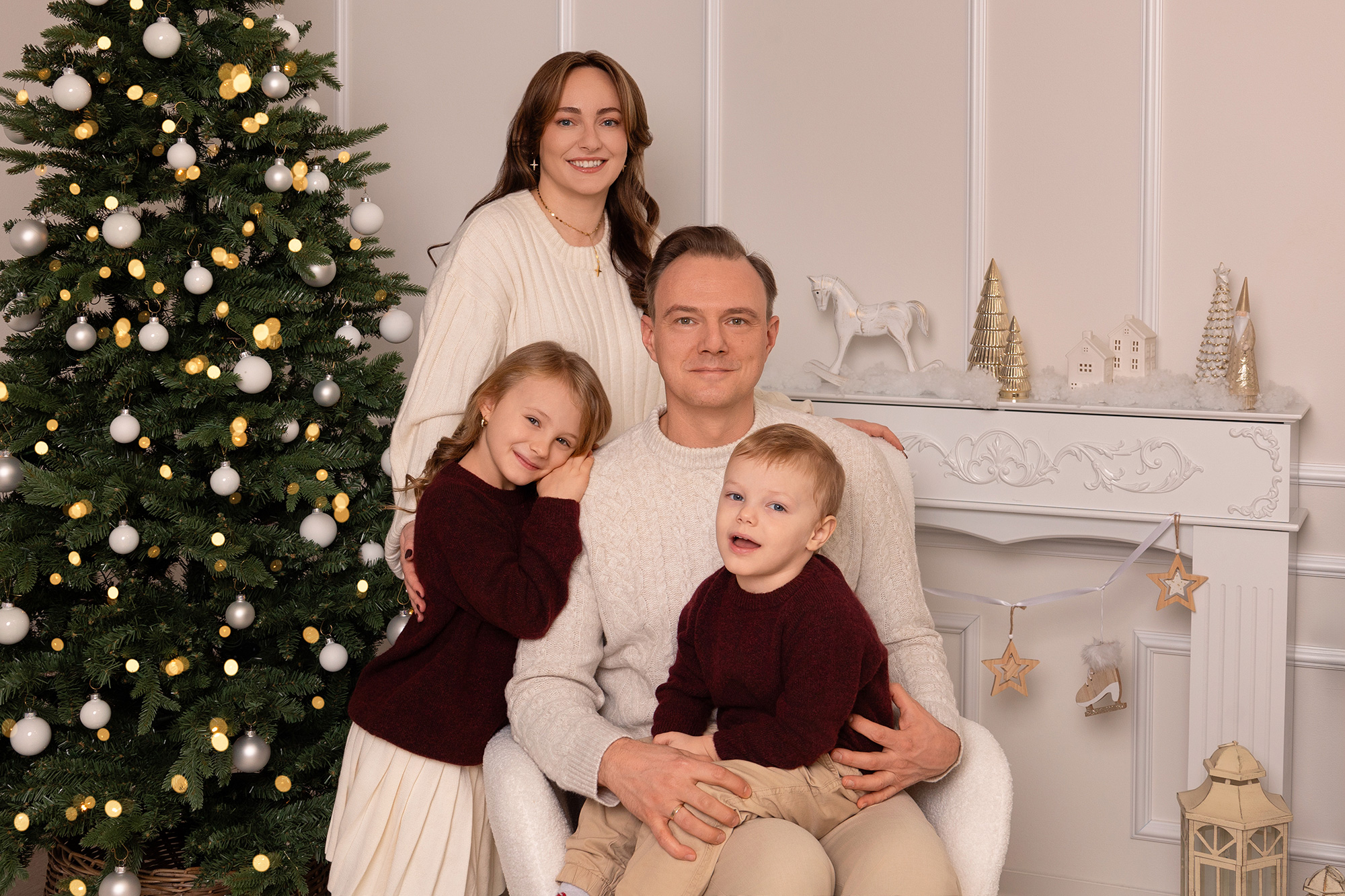 Familienfotoshooting, als Weihnachtsgeschenk bei Meißen